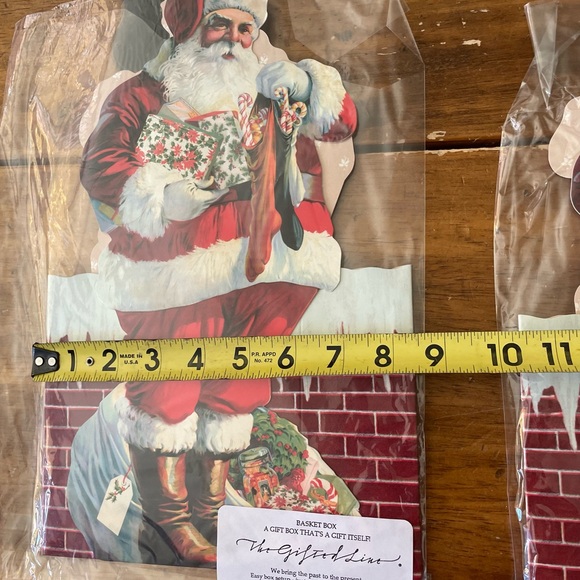 New Lot Of 5 The Gifted Line Basket Card Box John Grossman Christmas Santa Angel - Picture 5 of 14